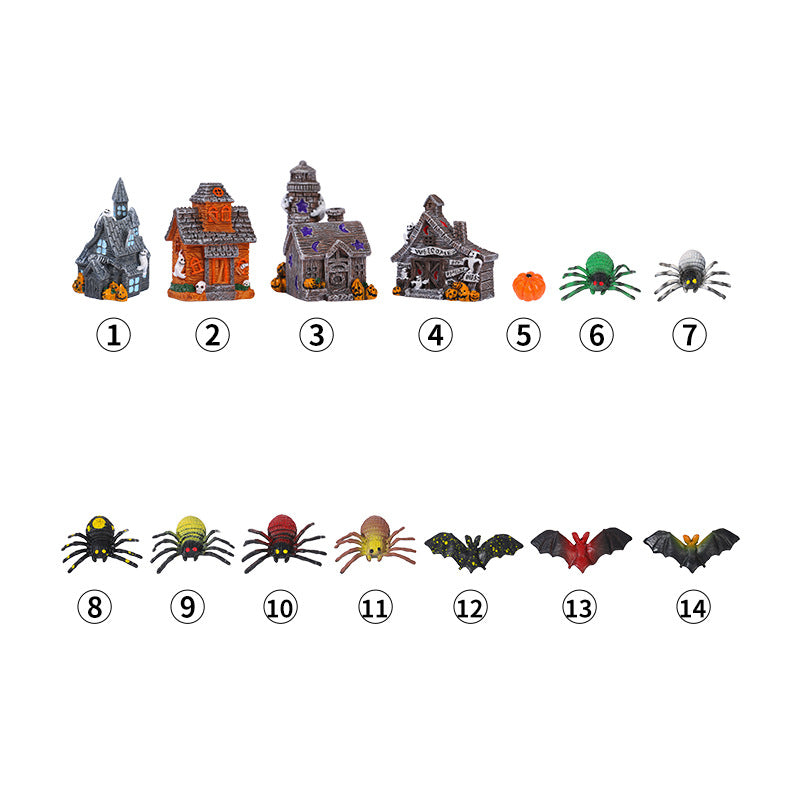 Wholesale house resin ornaments simulation bat miniature model decoration accessories